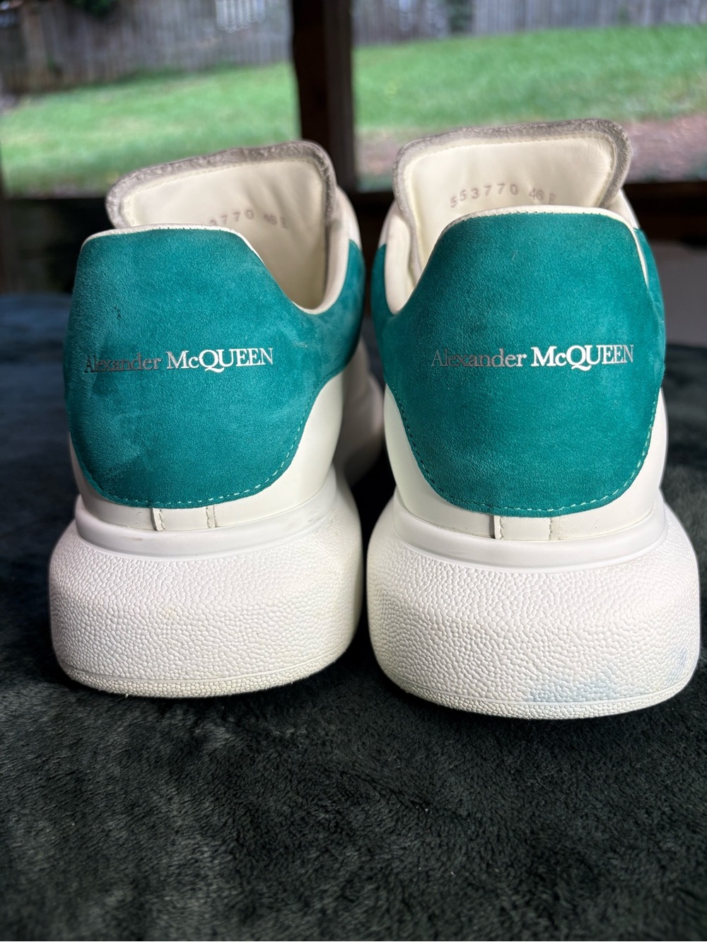 Alexander McQueen Oversized Sneakers Men’s EU 46 White Teal Suede 553770
